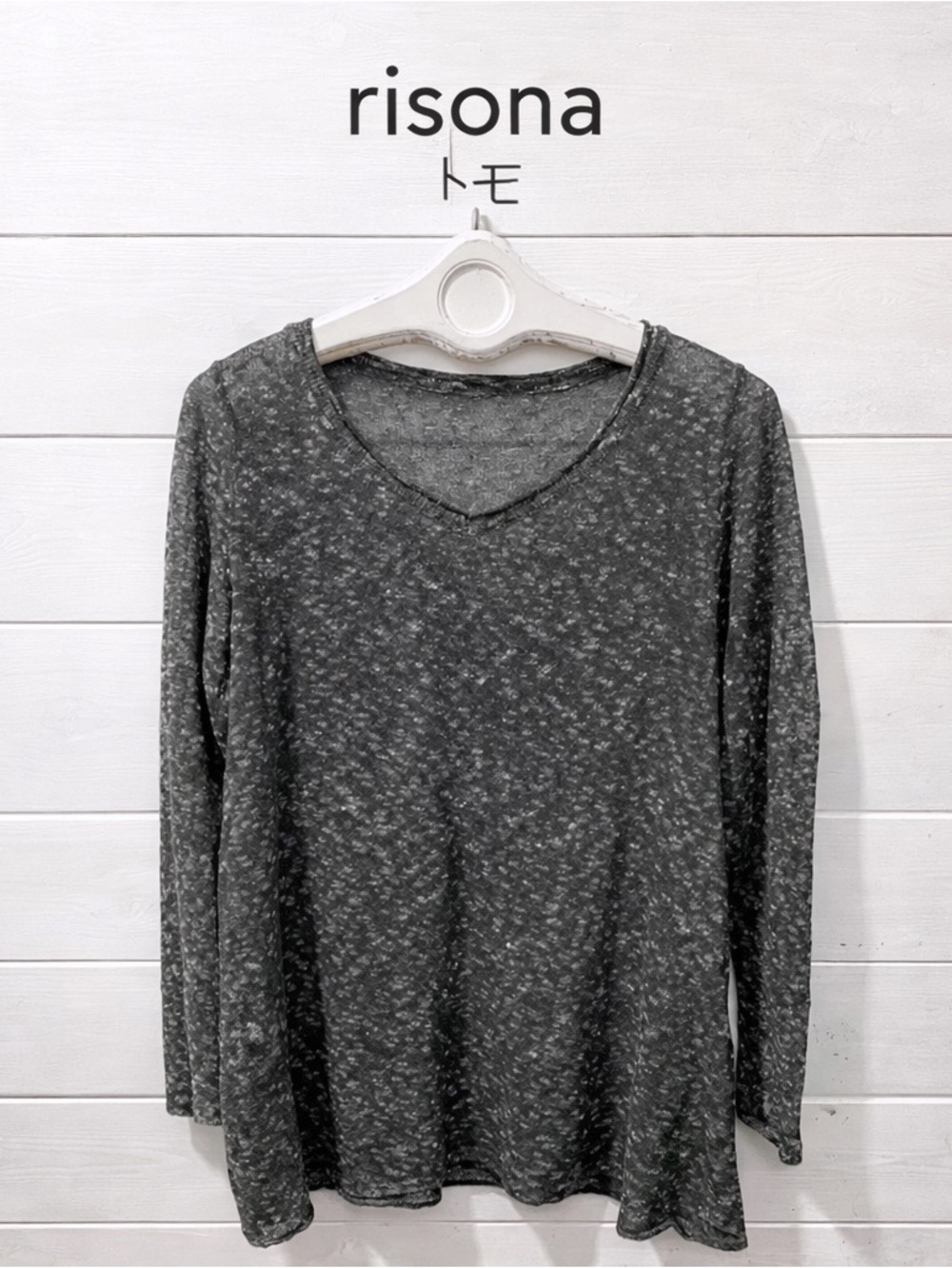 Sheer Mesh Knit Top – RISONA by Tomo Size 2) S/M